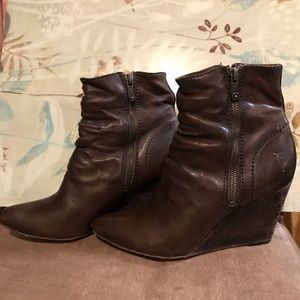Frye Wedge Booties